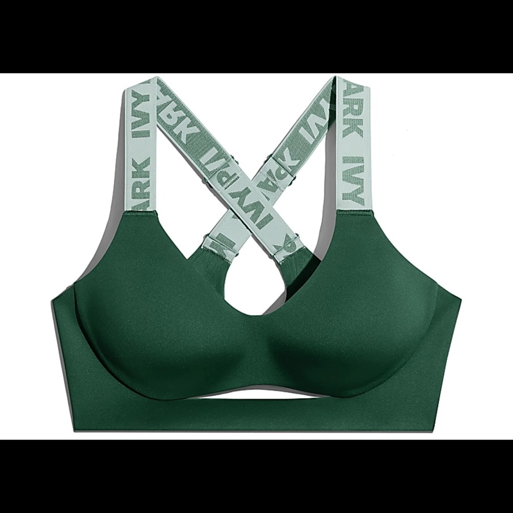 adidas Ivy Park Cutout Bra Dark Green
